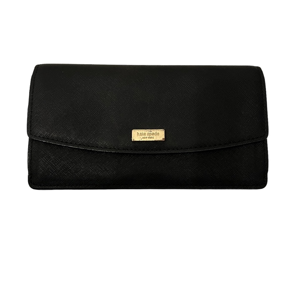 KATE SPADE BLACK LIANA LAUREL WAY WALLET WLRU2840